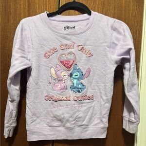 Girl's Disney Stitch & Angle Crewneck